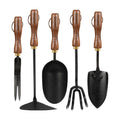 ROYTOA Garden Tool Set, 5PCS Gardening Tools, Stainless Steel Heavy Duty Hand Cultivator, Hoes, Shovel, Trowel and