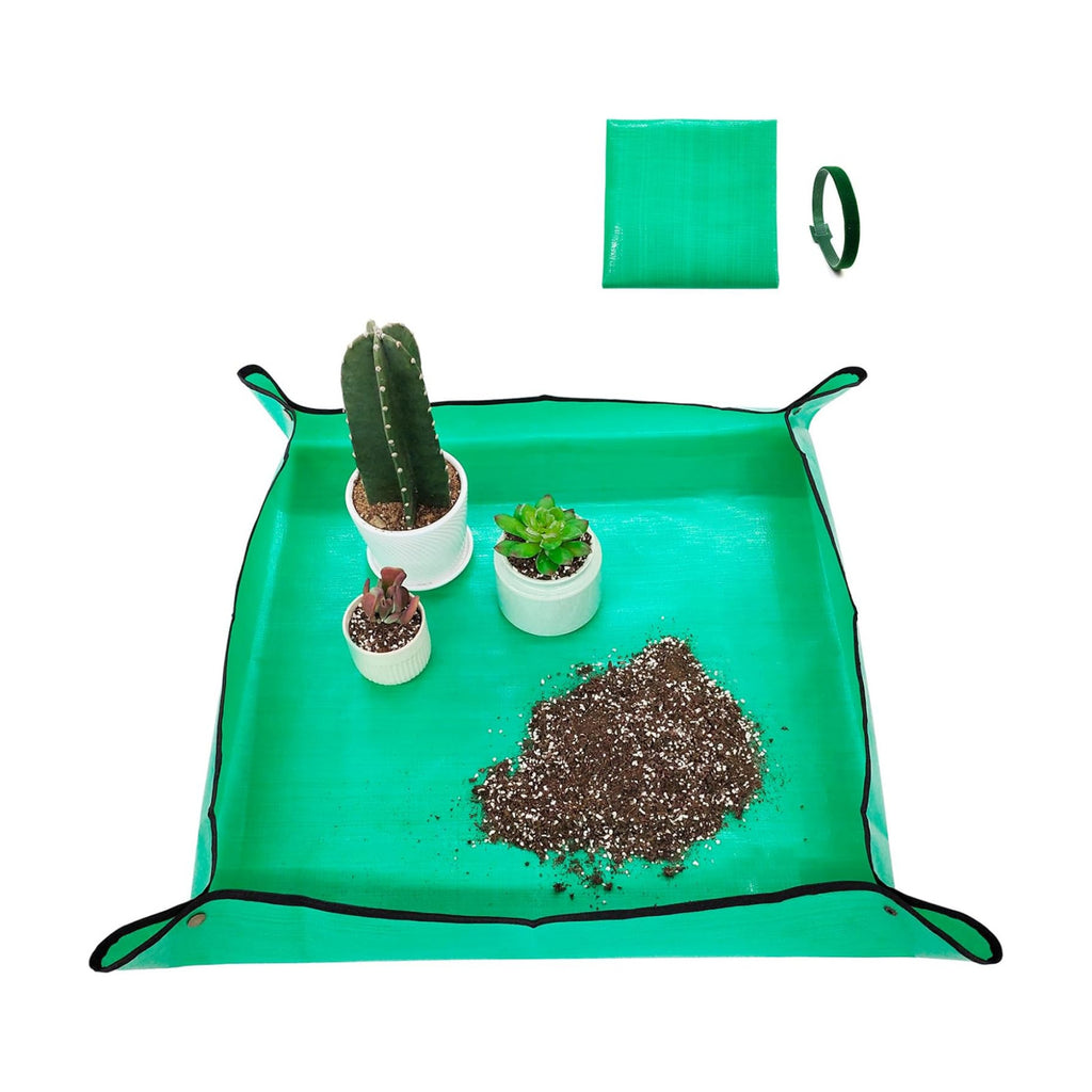 FANTIAN Potting Mat for Indoor Plant Transplanting, 29.5" X29.5" Waterproof Repotting Mat, Foldable Soil Change Mat Gardening Planting Mat - Gifts for Plant Lovers