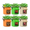 15 Gallon Potato Grow Bags - 6-Pack 350g Heavy Duty Thick Nonwoven Fabric Pots with Durable Handles, Large Potatoes