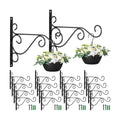 Tandefio 10 Pack Hanging Plant Brackets 10 Inch, Decorative Classic Outdoor Metal Wall Hooks, Iron Plant Hangers for