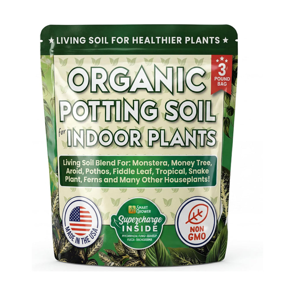 Organic Potting Soil for Indoor Plants, Living Soil, Ready to Use, 3 LB | Boost House Plant Growth for Monstera, Fiddle