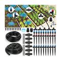Drip Irrigation Kit, Flantor 190FT Greenhouse Drip Irrigation System Adjustable Garden Watering System with 1/2" & 1/4"