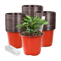 LWWTBS 4" Plastic Plant Nursery Pots 200 Pcs with 200 Labels