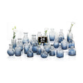 24PCS Mini Bud Vases As Wedding Centerpieces for Tables,Clear Bud Vases for Flowers,Small Flower Vases Suitable for Birthday Party,Anniversary,Wedding Reception,Baby Shower (Blue)