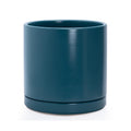 D'vine Dev 12 Inch Ceramic Planter Pot, Teal, 94-O-F-9