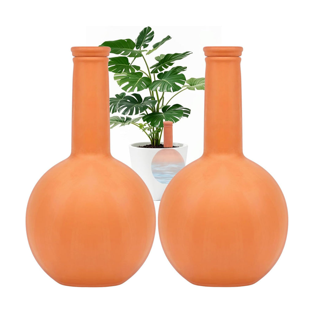 30 Oz Ollas Terracotta Watering Pots Large, Plant Watering Globes, Self-Watering Device, Terracotta Clay Watering Pot