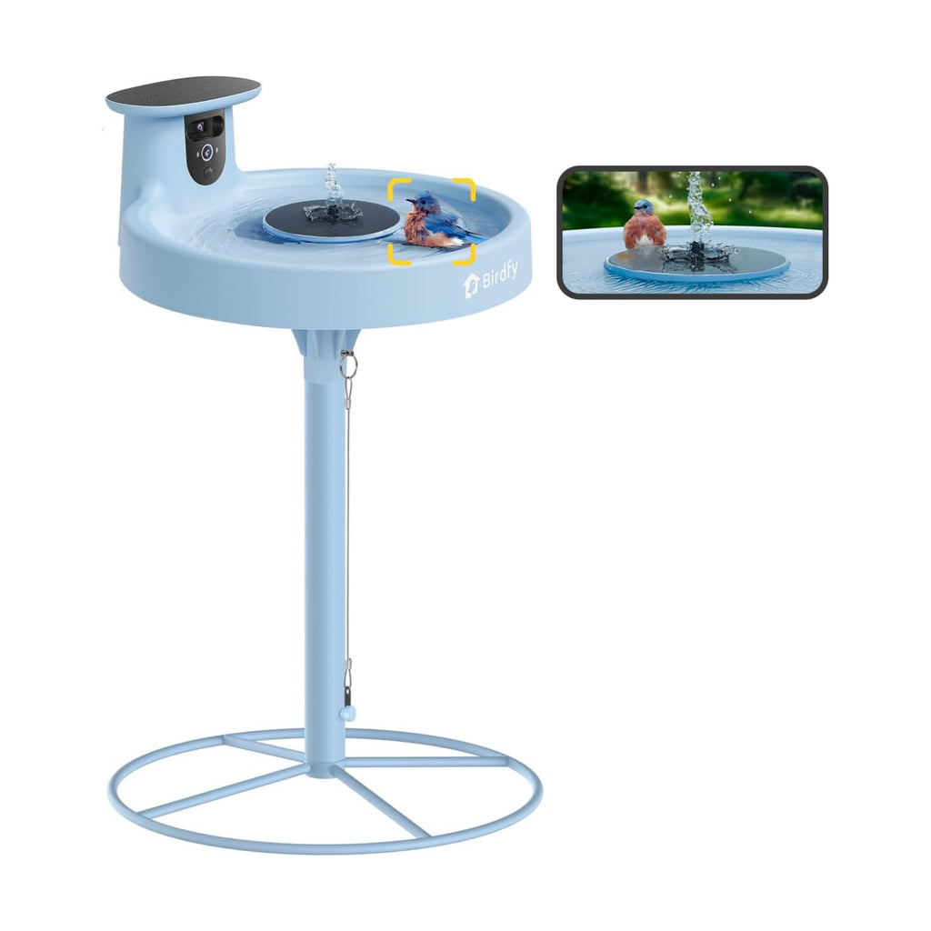 Birdfy Smart Bird Bath with Camera, Solar Powered, Dual-Lens 2K AI Camera