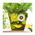 GUGUGO 8 Inch Large Flower Face Planters, Abstract Unique Head Plant Pot with Drainage, Rainbow Colorful Cute Flower