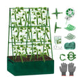 Tidponra Cucumber Trellis for Garden, 34 X 47 Inches A Frame Gardening Trellis with Fabric Raised Garden Bed, Climbing