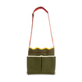 ban.do Garden Tool Bag, Cotton Canvas Outdoor Bag with EVA Lining and Scalloped Edges, Colorblock