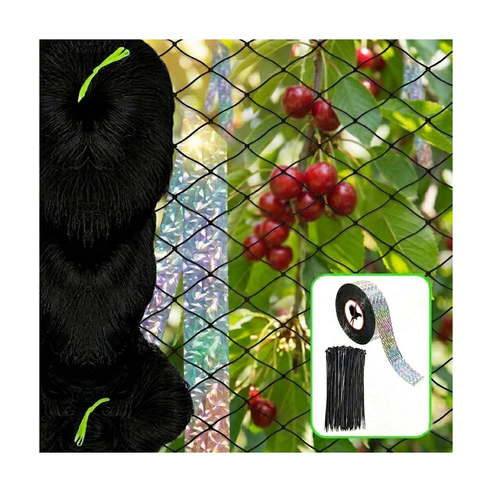 Bird Netting for Chicken Coop 25 X 50 Ft 1" Square Mesh Heavy Duty Chicken Run Netting Roof Cover Against Hawks
