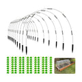 Garden Hoops for Raised Beds- Rust Free Fiberglass Frame Plant Hoops with Support Bases -Greenhouse Hoops Grow Tunnel