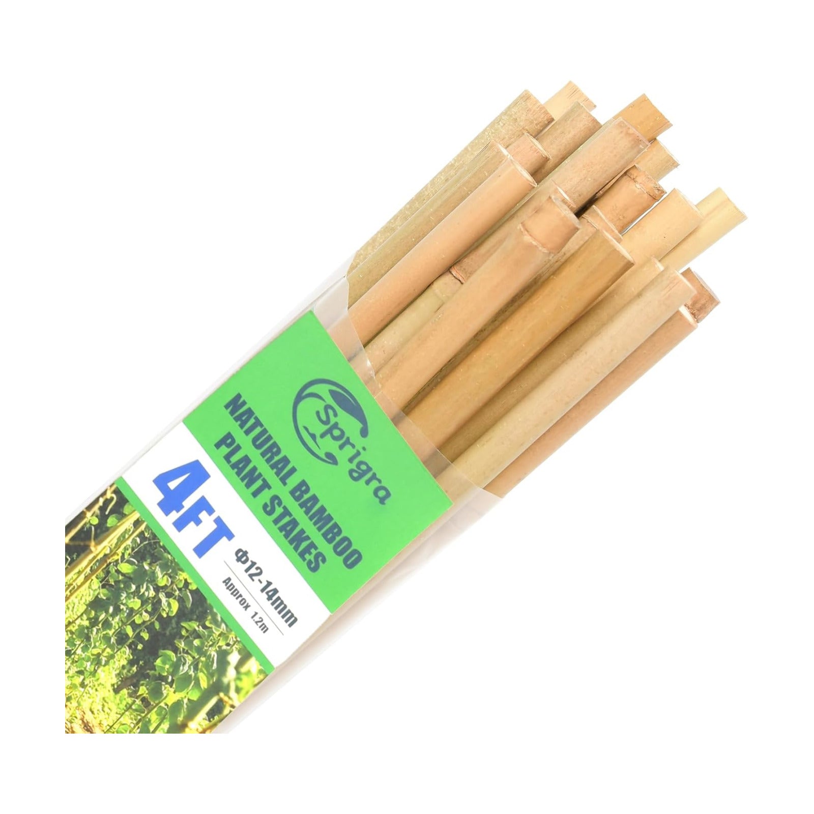 30pcs Bamboo Stakes 4FT, 1/2" D Thicker Garden Stakes Multi-Purpose, Plant Stakes for Tomatoes, Beans, Cucumbers