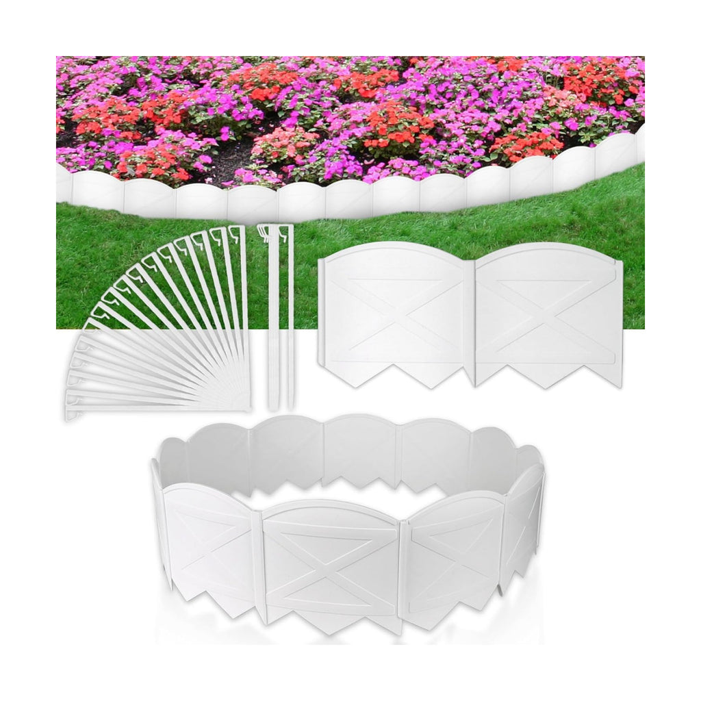 Vashly No-Dig 30Ft Landscape Edging, 6 Inch Tall Garden Edging Garden Edging Border, 30Pcs Flower Bed Edging Border