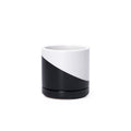 D'vine Dev 3.5 Inch Ceramic Planter Pot, Black White Diagonal, 94-O-A-K