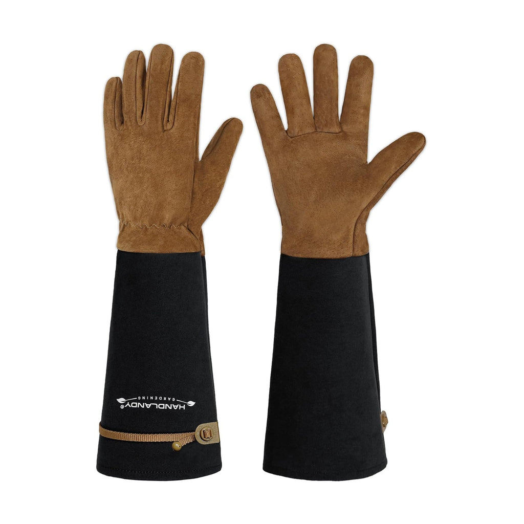 HANDLANDY Rose Pruning Gloves for Men Women, Thorn Proof Gardening Gloves | Long Leather Gardening Gloves, Breathable