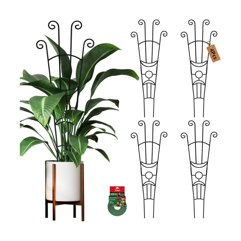 32.6in Plant Trellis for Climbing Plants Indoor, Expandable Large Metal Trellis for Potted Plants, Heavy-Duty Tall