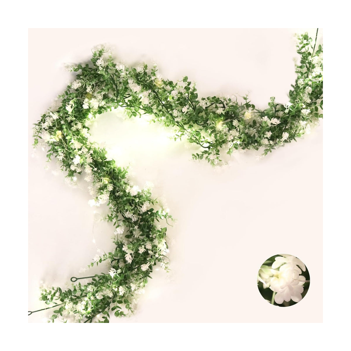 RECUTMS Garlands for Decoration Lighted Artifical Greenery Hanging Vines