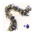 RECUTMS Faux Lighted Mantle Garland Purple Artificial Hanging Greenery 3Pcs