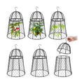 6 Pack Garden Cloches for Plants, Sturdy Chicken Wire Cloches Plant Cover | Includes 6 Ground Stakes, Large Wire Cage
