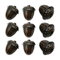 Maydahui 20 PCS Acorn Shaped Christmas Jingle Bells 1.2 Inches Red Bronze
