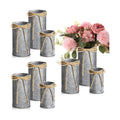 Zonon Farmhouse Vase Decor, Galvanized Flower Bucket,Black,9 Pcs