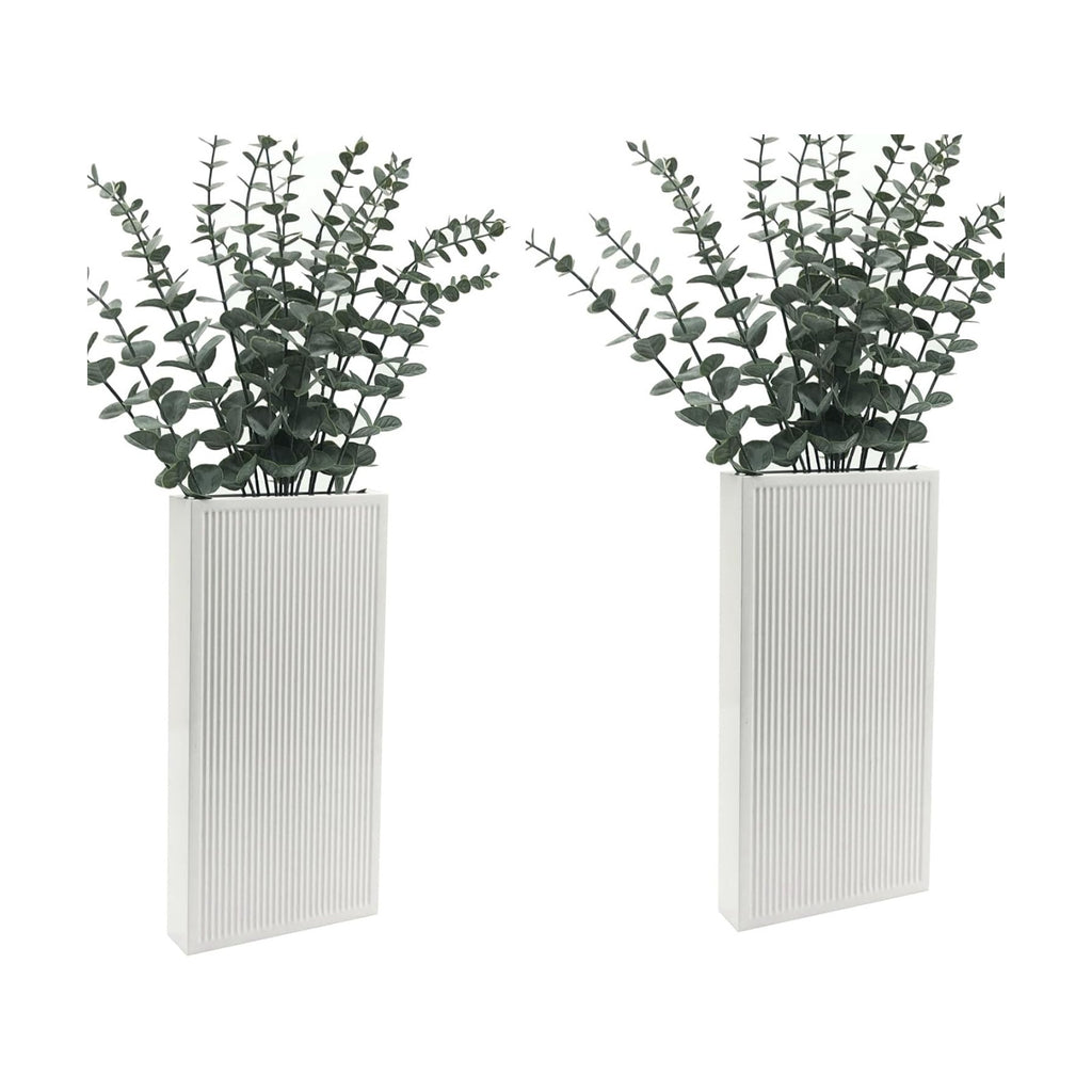 Wood Wall Planter Set of 2, Modern Wall Hanging Decor Pocket Planter for Greenery and Dried Flowers, Indoor Wood