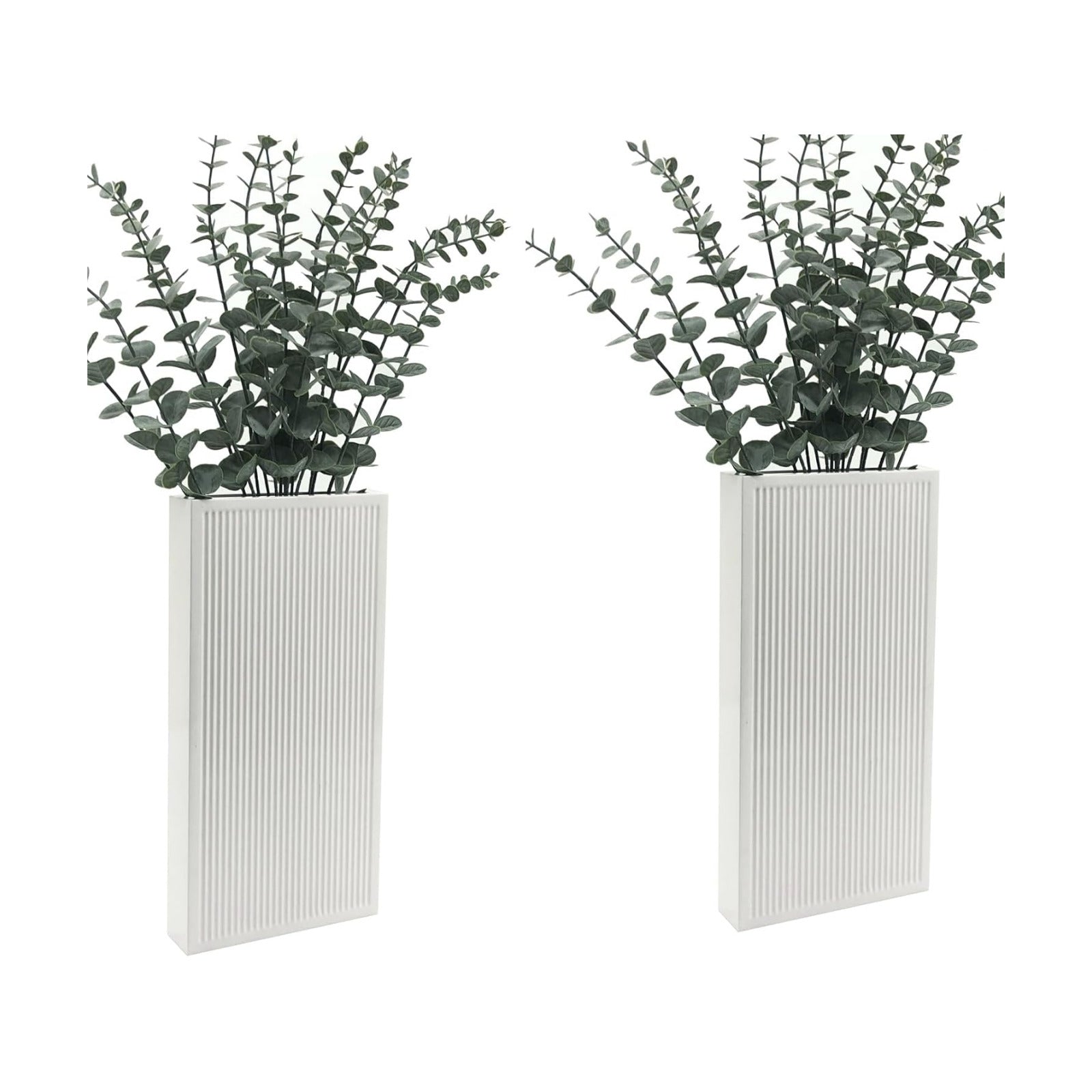 Wood Wall Planter Set of 2, Modern Wall Hanging Decor Pocket Planter for Greenery and Dried Flowers, Indoor Wood