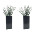 Wood Wall Planter Set of 2, Modern Wall Hanging Decor Pocket Planter for Greenery and Dried Flowers, Indoor Wood