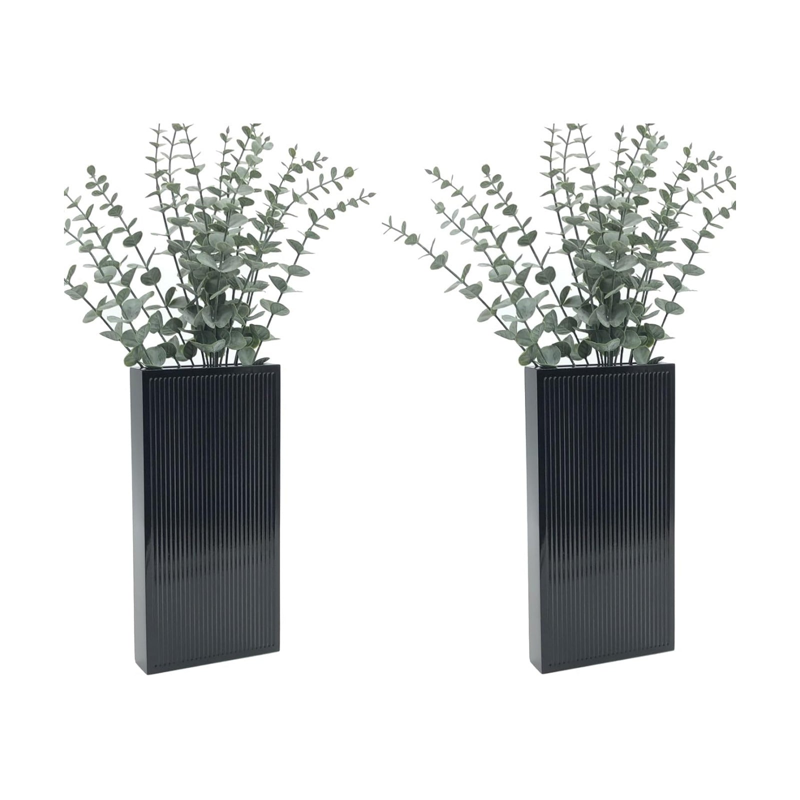 Wood Wall Planter Set of 2, Modern Wall Hanging Decor Pocket Planter for Greenery and Dried Flowers, Indoor Wood
