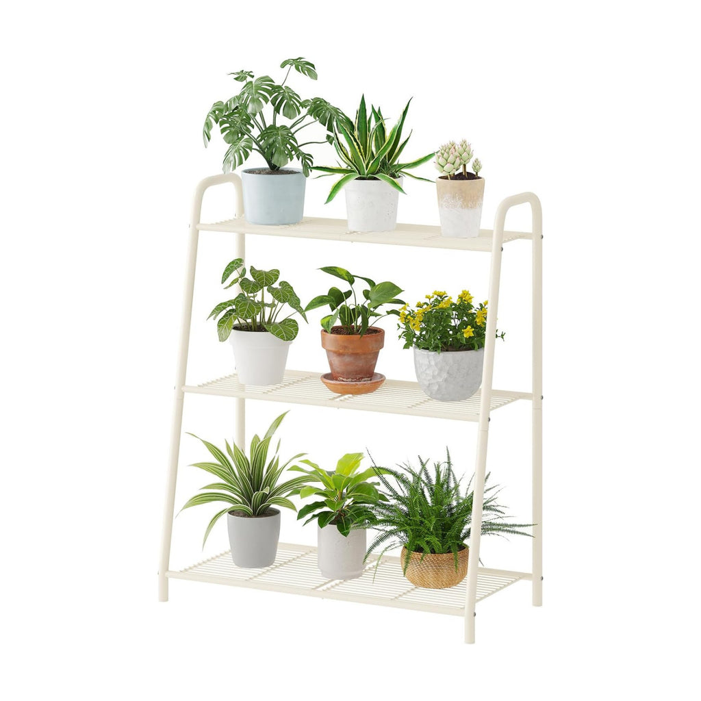 Kitsanery Metal Plant Stand Indoor Outdoor for Multiple Plants,3 Tier Plant Shelf,Large Heavy Duty Flower Holder Ladder