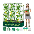 ROADPLUM Cucumber Trellis for Climbing Plants with Grow Bag, 61" Tall Metal U-Frame Garden Trellis for Raised Bed with