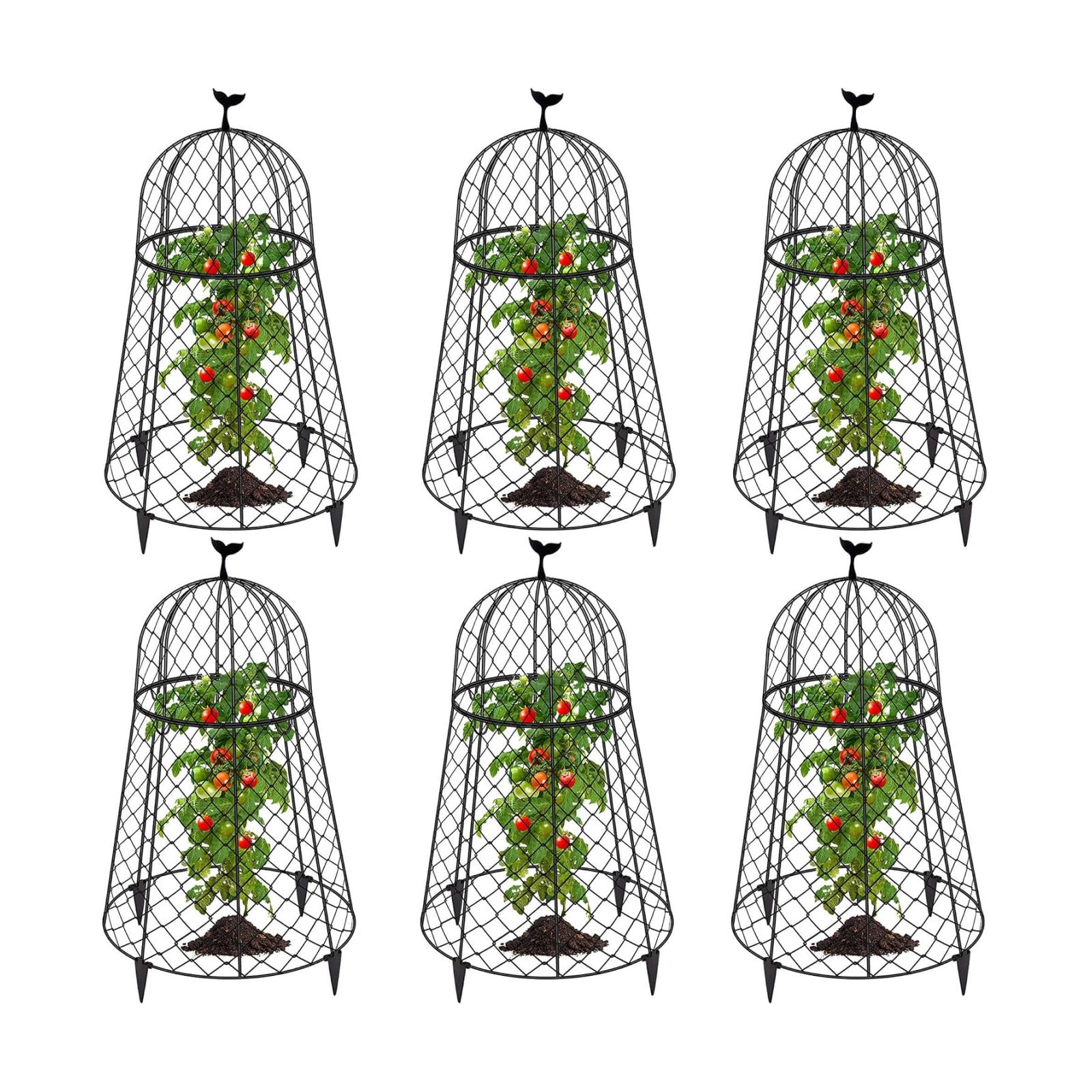 6 Packs Garden Cloches for Plants, Plant Protectors from Animals, Chicken Wire Cloche, Plant Cloche and Cage