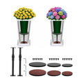 2 Set Adjustable Plant Risers for Inside Pots, 13-21” Telescopic Tapered Flower Pot Stand, Fits 6/8/10 Inch Base for