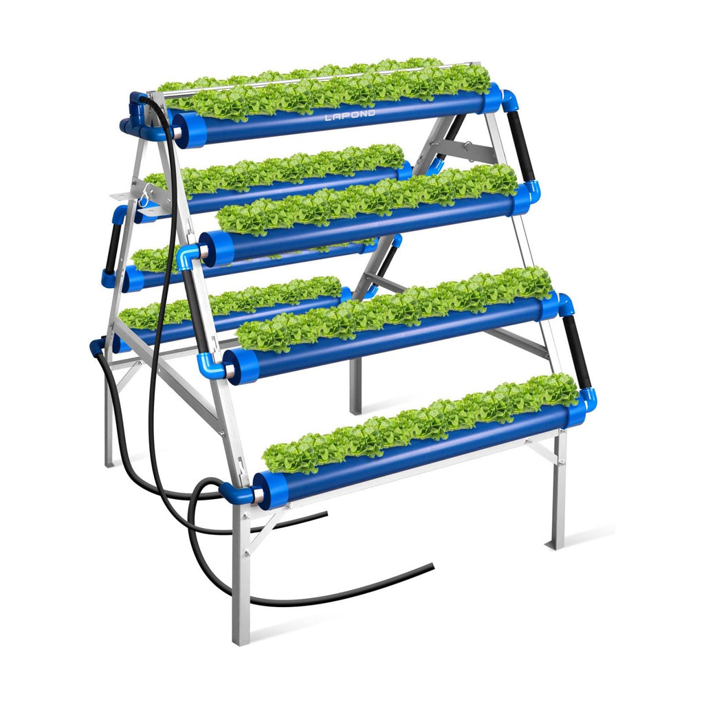 GENORTH A-Type Hydroponics Growing System Kit for Vegetables,Fruits and Herbs,72 Plant Sites and Food-Grade PVC-U