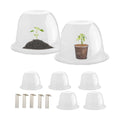 10" D × 6.7" H Plant Protectors from Animals, Garden Cloches for Seedlings Nursery Pots, Durable Humidity Domes with
