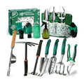 Garden Tool Set, 12-Piece Complete Stainless Steel Gardening Essentials, Heavy Duty Garden Tools with Large Storage