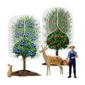2 Pack Large Fruit Trees Netting 8ftx8ft with Zipper&Drawstring Garden Birds Net Mesh Insect Netting Plant Covers