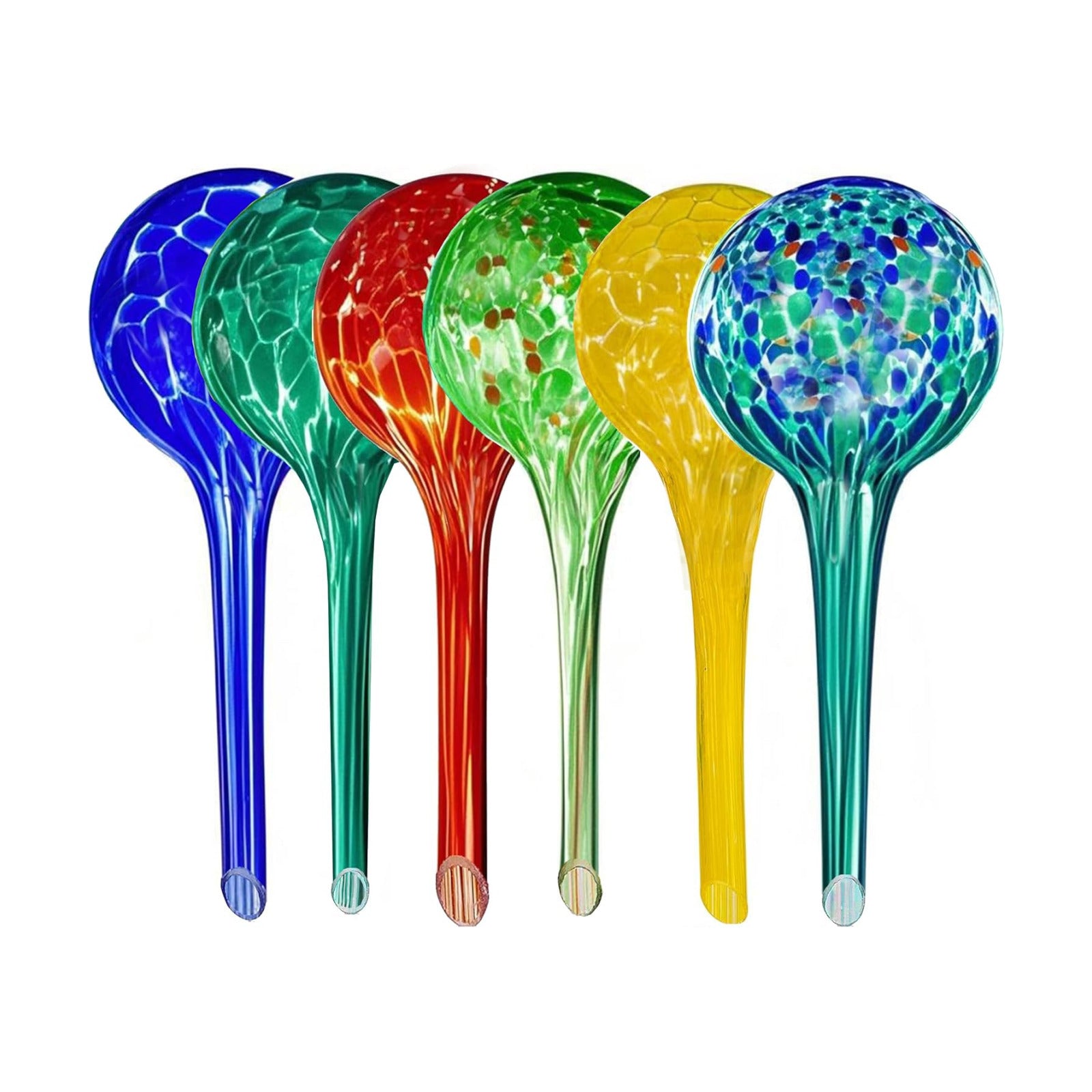 Plant Watering Globes - 6 Pack Colorful Glass Self Watering Bulbs for Plants, Automatic Plant Watering Devices for
