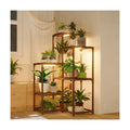 Bamworld Plant Stand with Grow Light for Indoor Plants Growing Corner Plant | Shelf with Grow Lights for Living Room