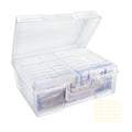 Photo Storage Box 5" x 7", Extra Large Photo Storage Container | 18 Inner Cases, Clear Picture Box with Handle, Seeds