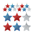 36PCS Mini Resin Patriotic Star Ornaments 4th of July Hanging Decor