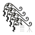 Plant Hangers Outdoor, 4 Pack 15.15 inch Swivel Plant Hangers Indoor Wall Mount Sturdy Wrought Iron Plant Wall Hanger