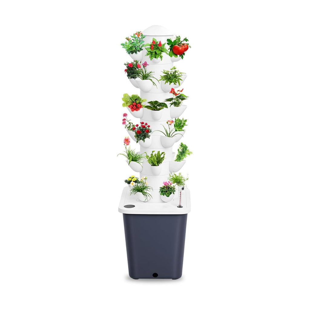 Hydroponics Growing System, 30-Plants Indoor Vertical Tower Garden System Kit, Hydroponic Growing Tower with 10L Tank &
