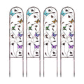 aboxoo 4-Pack Butterfly Metal Garden Trellis, 60" Decorative Outdoor Fence | For climbing