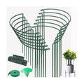 12 Pack Plant Support Stake, 16 Inch Peony Cages and Supports for Outdoor Plants, with 15 Pcs Plant Labels, 20 Pcs