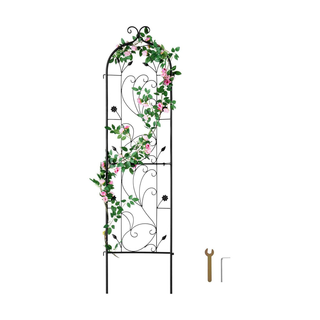 VEVOR 60 x 15 in, Rustproof Metal Garden Flower Trellis, Outdoor Climbing Rose & Cucumber Support, Decorative Tall