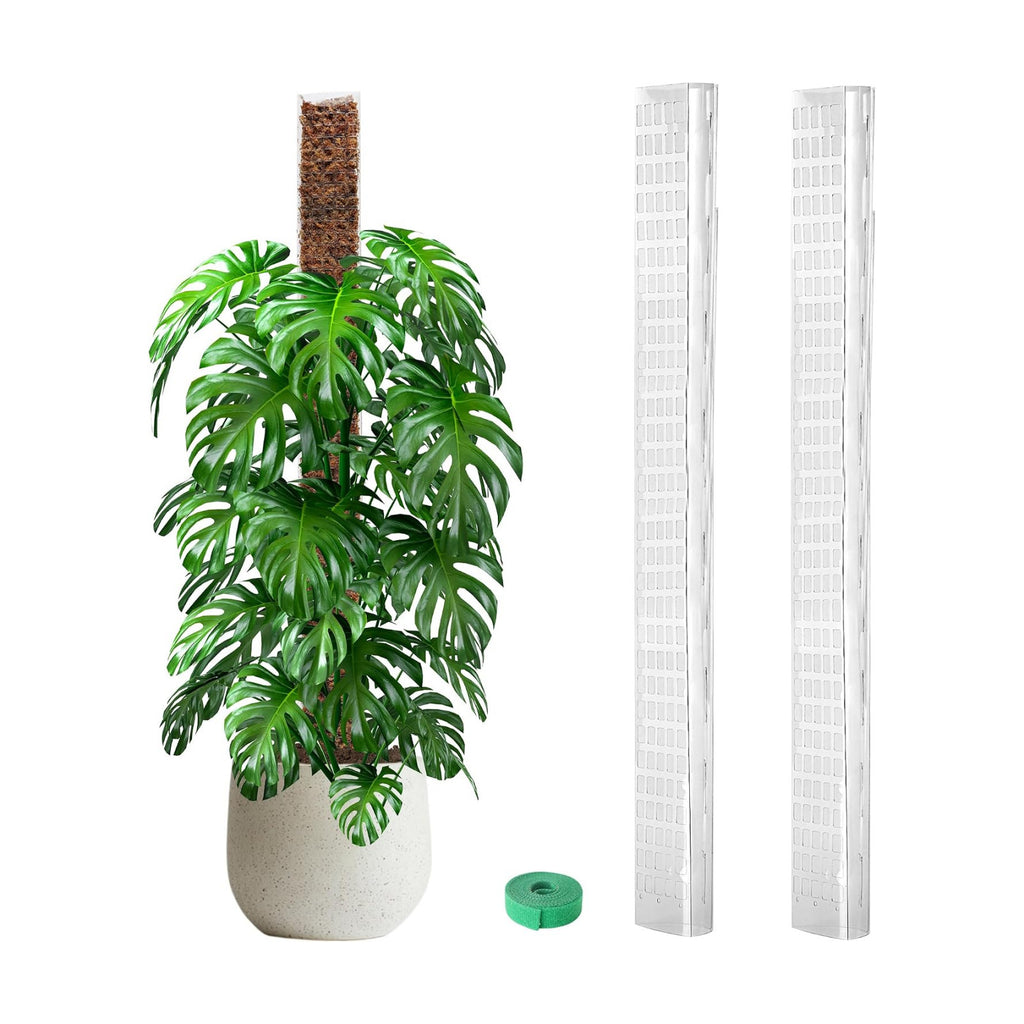 EOX Plastic Moss Pole for Monstera and Climbing Plants, 48-Inch, 2-Pack