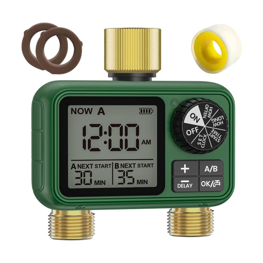 Water Timer for Outdoor Garden Hose, Sprinkler Timer for Garden | Faucet Timer with Auto/Manual/Rain Delay Mode
