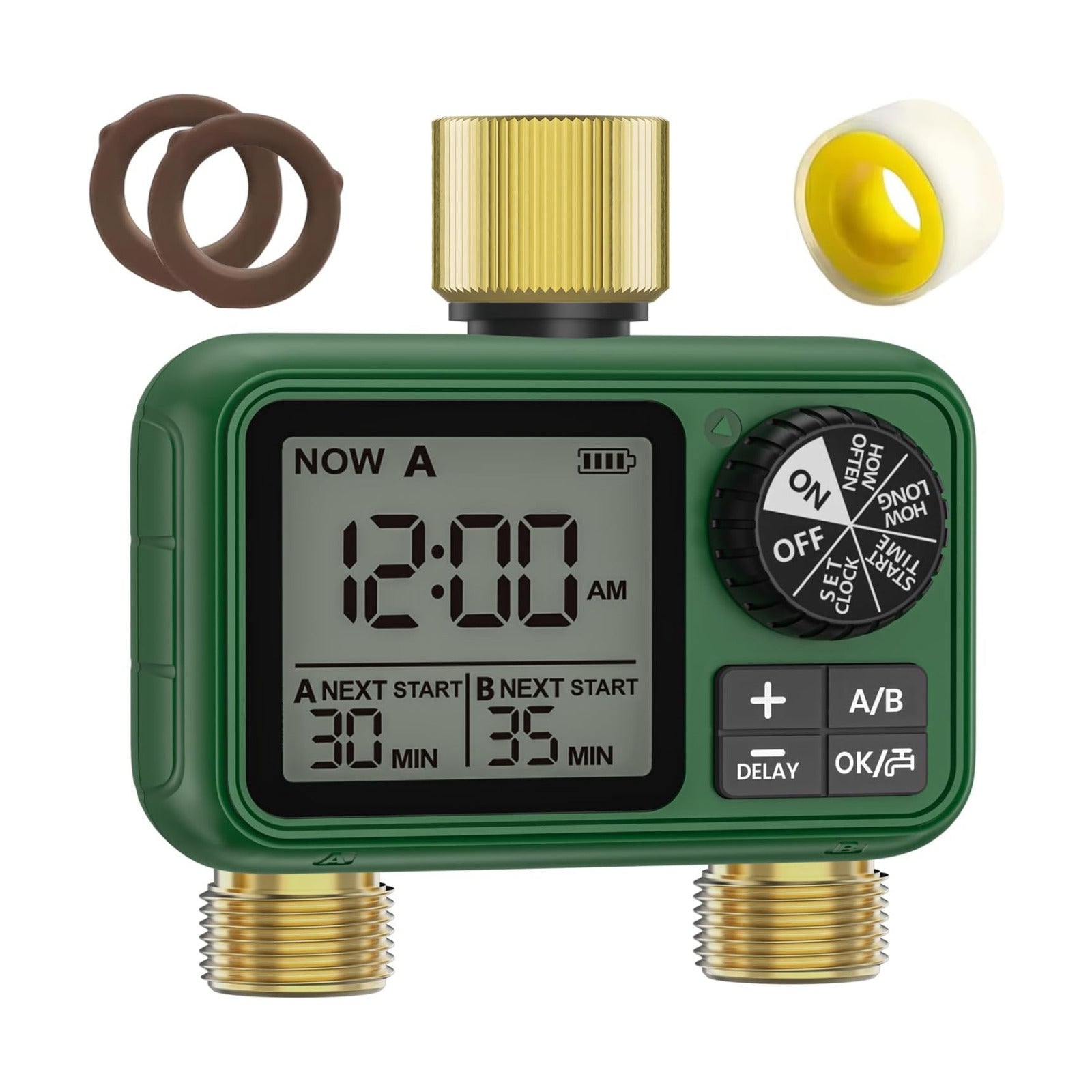Water Timer for Outdoor Garden Hose, Sprinkler Timer for Garden | Faucet Timer with Auto/Manual/Rain Delay Mode
